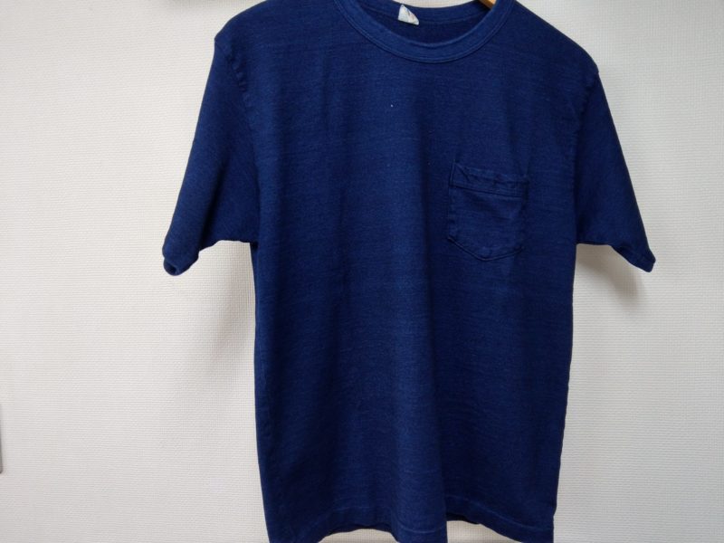ウエアハウス インディゴTシャツ 色落ち