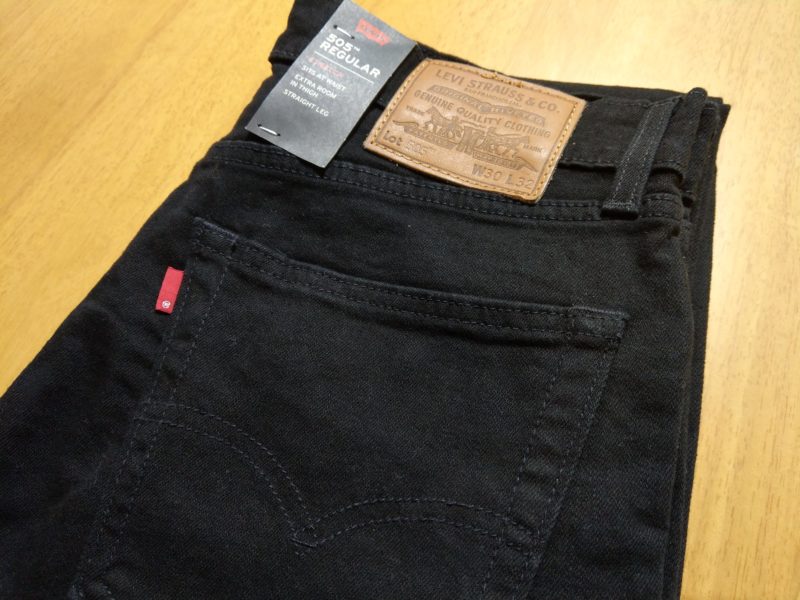 Levi's 505のブラックデニム