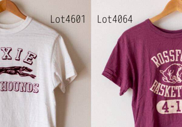 ウエアハウスの定番Tシャツの比較【Lot4601と Lot4064セコハンT】